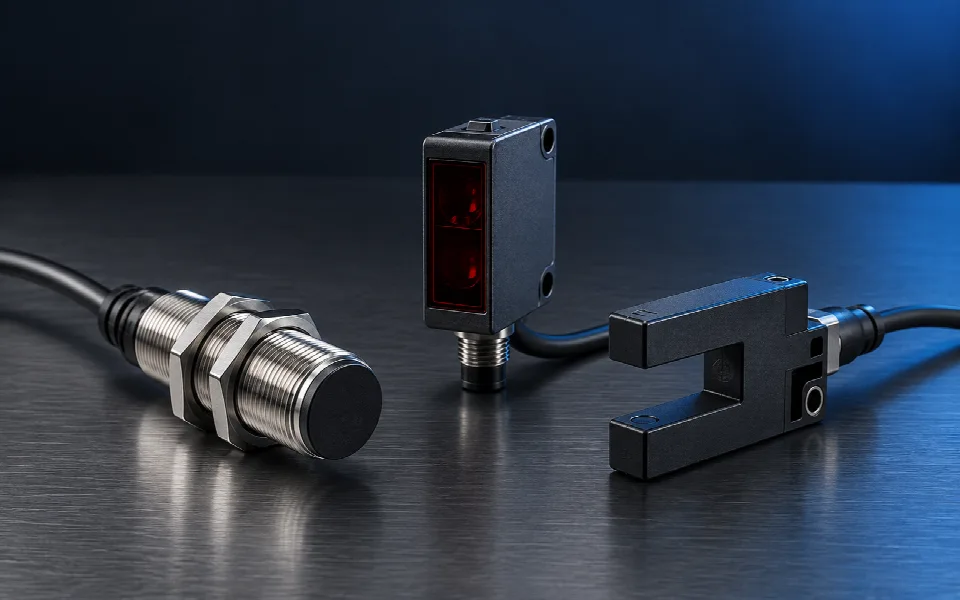 Silindirik, fotoelektrik ve çatal tip sensörler